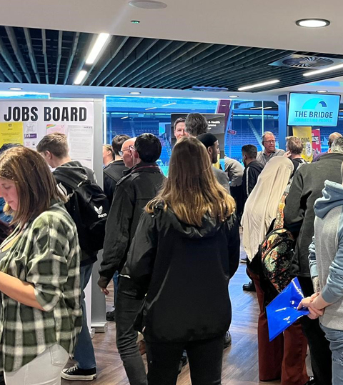 Candidates attending a Jobs Fair