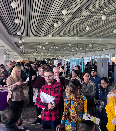 Candidates attending a Jobs Fair