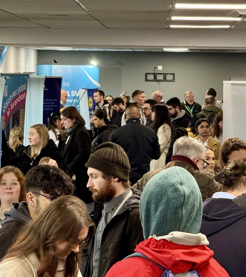 Candidates attending a Jobs Fair