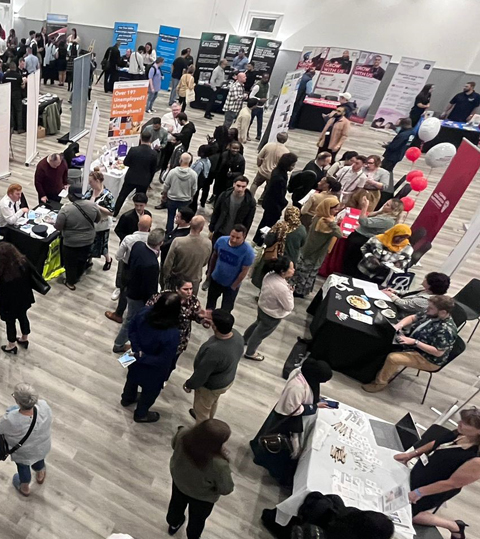 Candidates attending a Jobs Fair