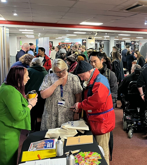 Candidates attending a Jobs Fair