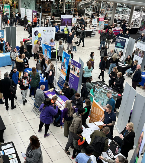 Candidates attending a Jobs Fair