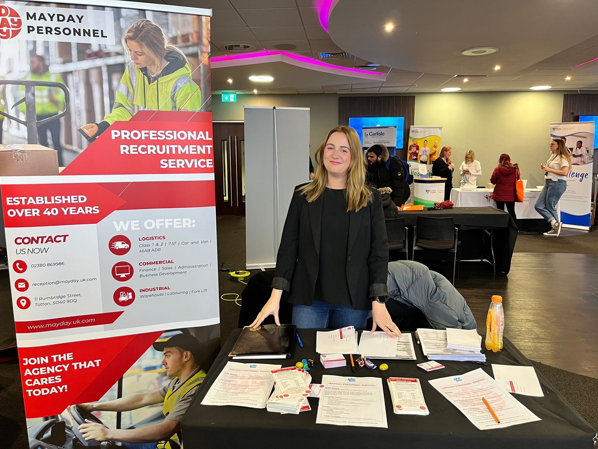 Mayday Personnel at our event in Southampton