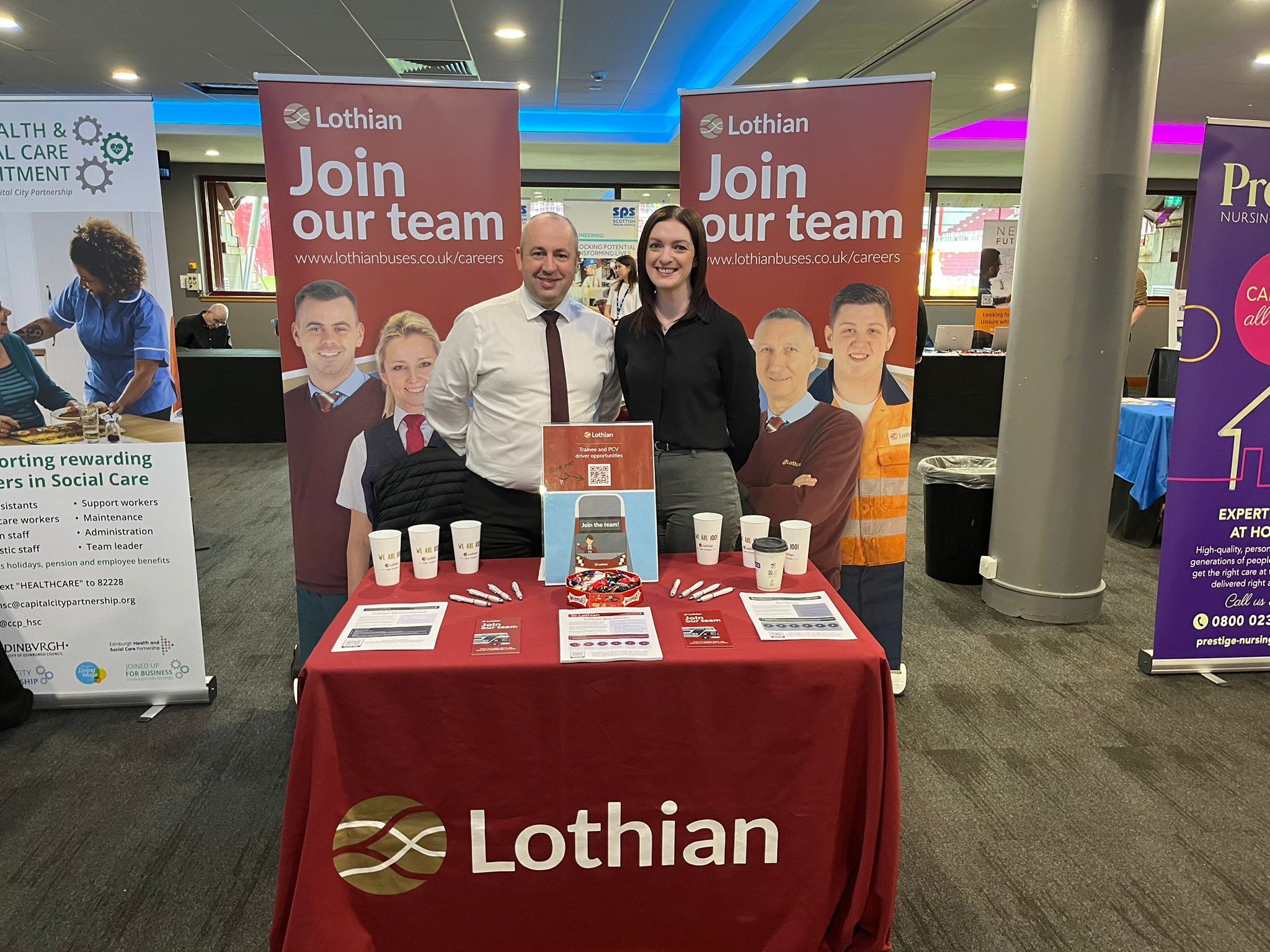 Lothian buses at our event in Edinburgh