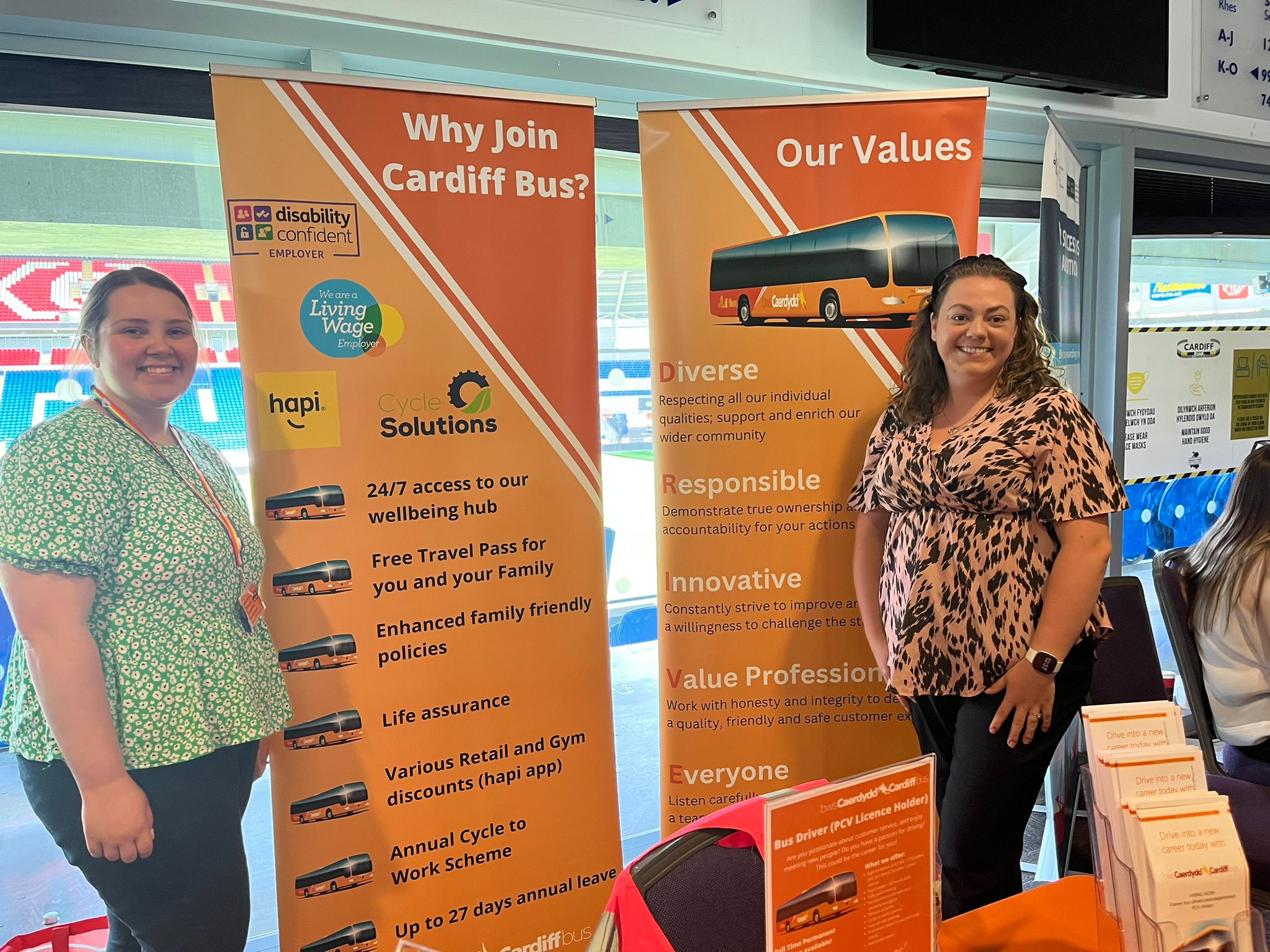 Cardiff Bus at our event in Cardiff City Stadium